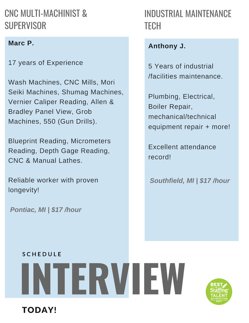Schedule an interview today